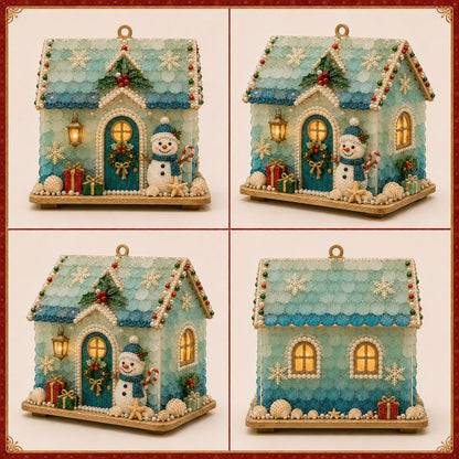 🏡DIY Glowing Coastal Glass-Style Christmas Cottage Kit Collection 💕
