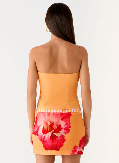 Kalya Mini Skirt - Orange