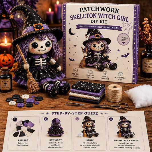 Patchwork Skeleton Witch Girl DIY Kit