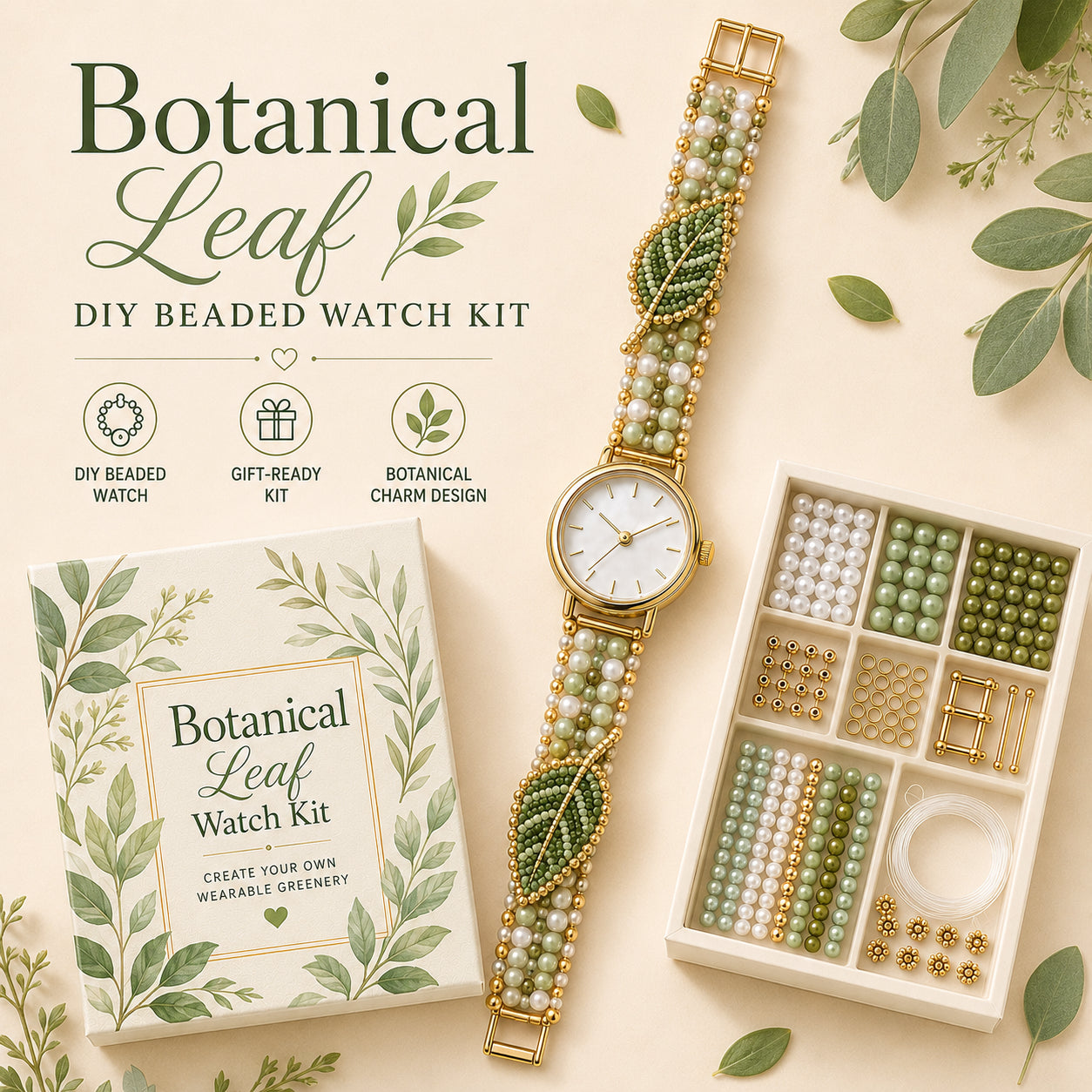 🔥 49% OFF – ⌚️✨ DIY Beaded Charm Watch Kit Collection📦Limited Stock❗️