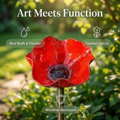 🐦Handcrafted Outdoor Metal Flower Garden Stakes