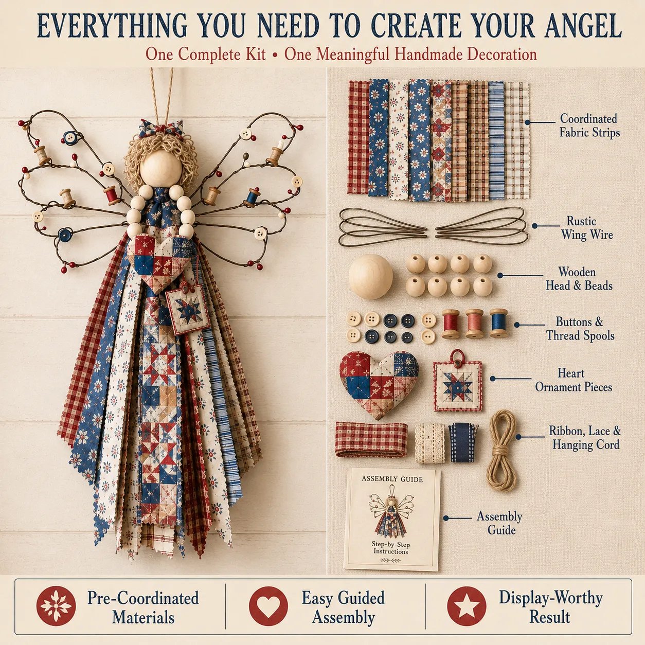🌸Angel Fabric Hanging DIY Kit