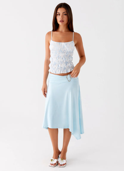 Brisa Midi Skirt - Turquoise
