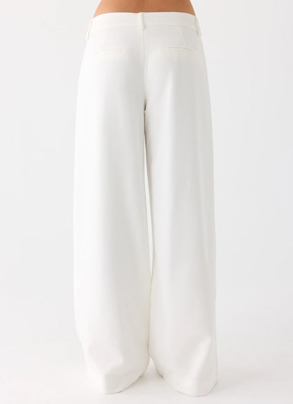 Samuel Low Rise Suiting Pants - White