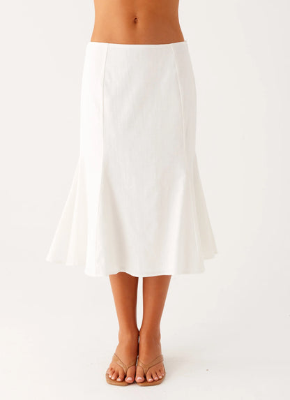 Olive Midi Skirt - Ivory