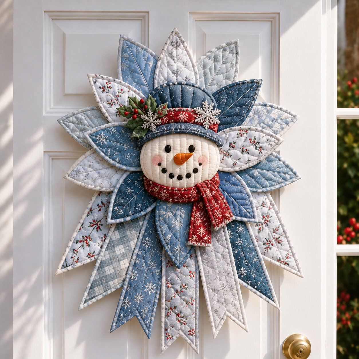 🎉🎄 Festive Quilted Christmas Door Hanging DIY Sewing Kit