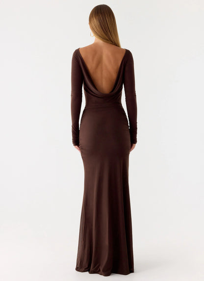 Dray Maxi Dress - Chocolate