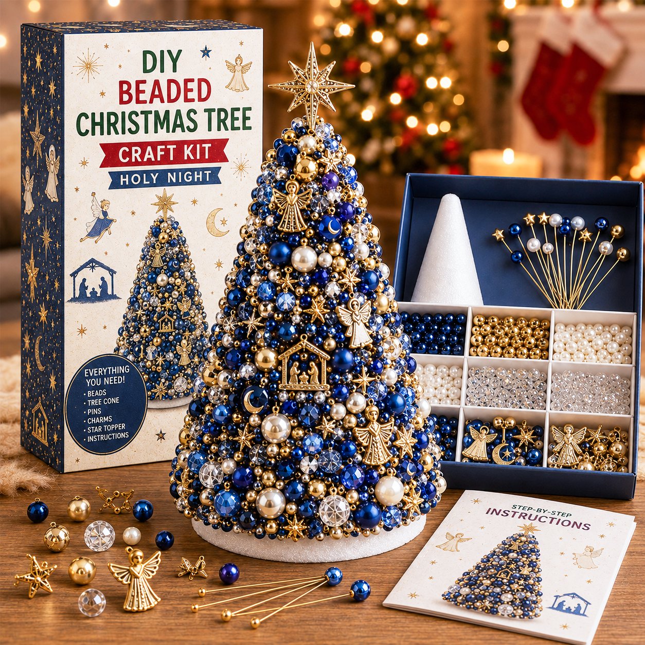 🎁🎄DIY Beaded Christmas Tree Craft Kit