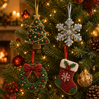Christmas Beaded Ornaments DIY Kit