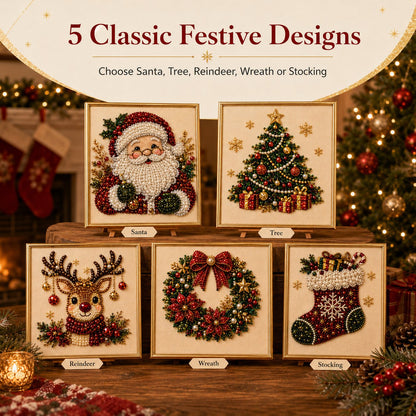 🧘Relaxing & Beginner-Friendly🎨💎DIY Christmas Pearl Diamond Painting Art Kit
