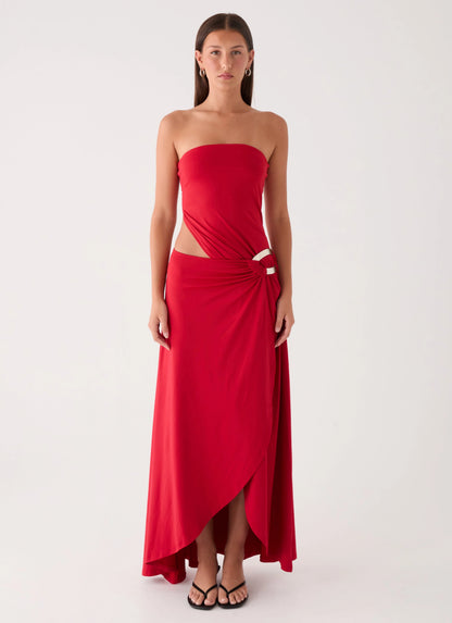 Tarna Maxi Dress - Cherry
