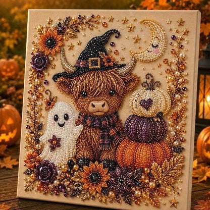 LAST DAY 50% OFF - Halloween Pearl Diamond Art DIY Kit (No Mess, Beginner)