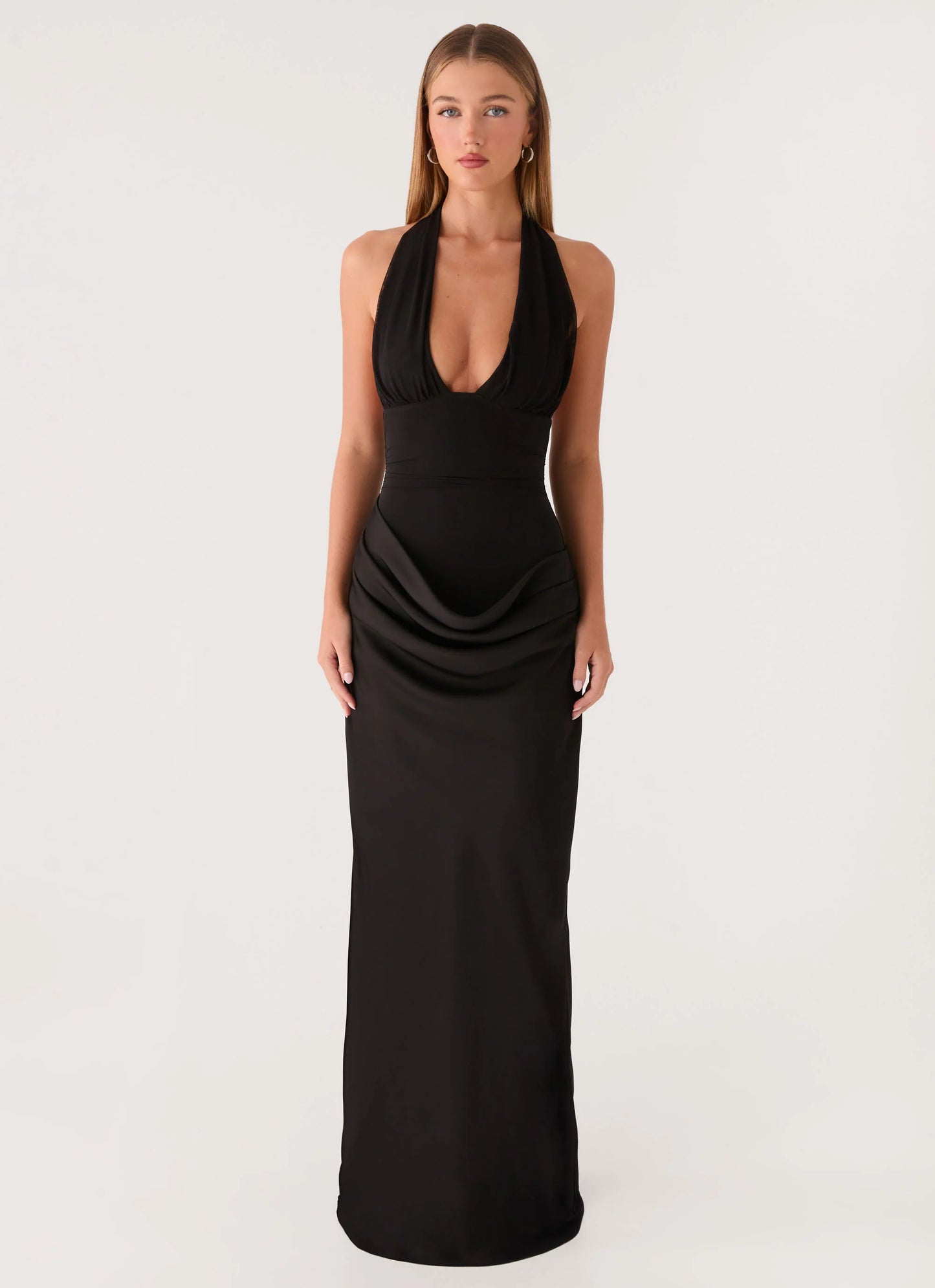 Emaretta Halter Maxi Dress - Black