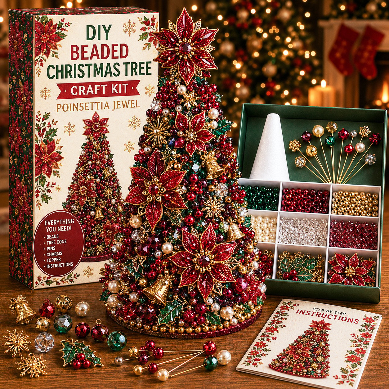 🎁🎄DIY Beaded Christmas Tree Craft Kit