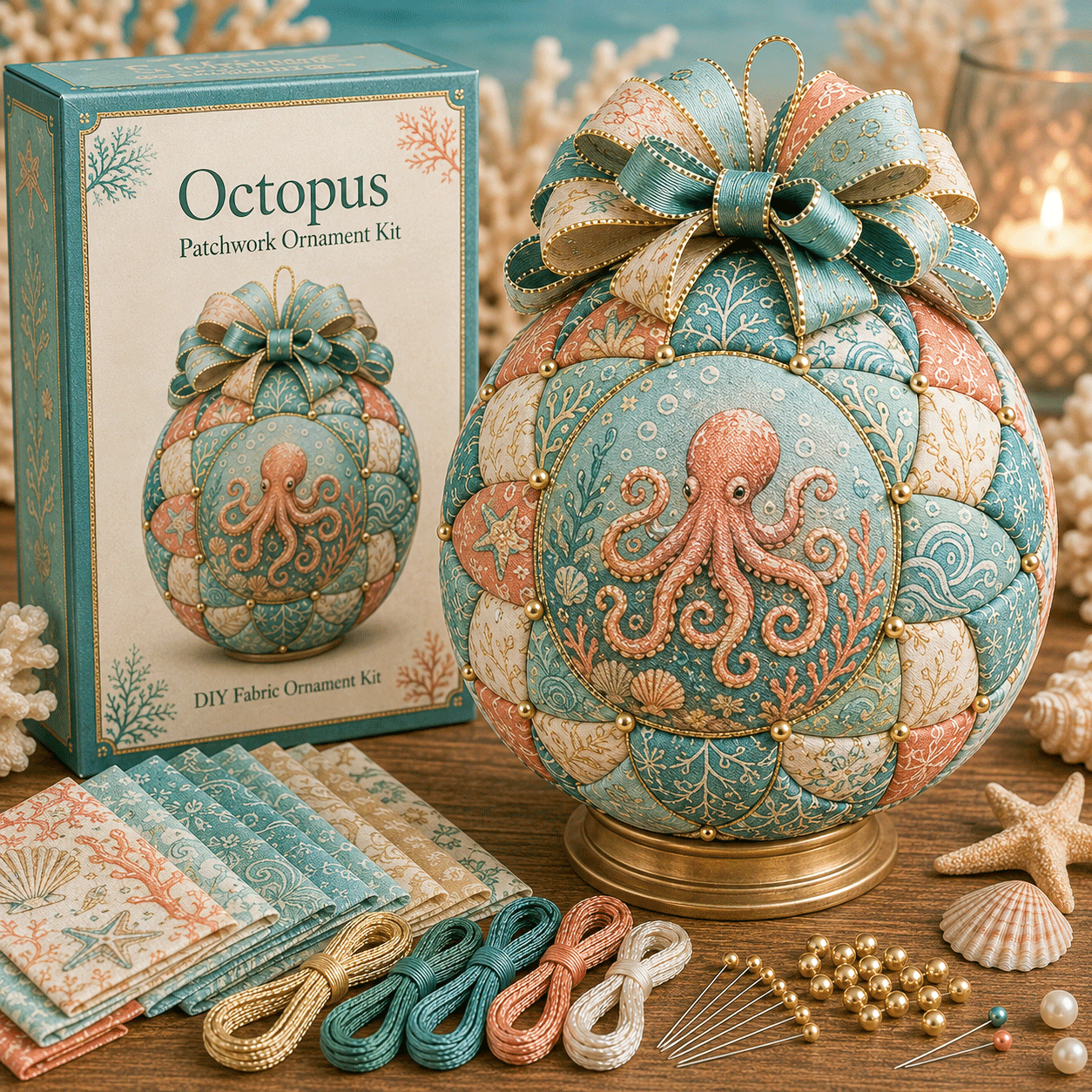 🌊Ocean Treasures Patchwork Ornament DIY Kit