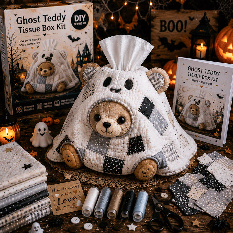 🎃Halloween Patchwork Tissue Box DIY Sewing Kit