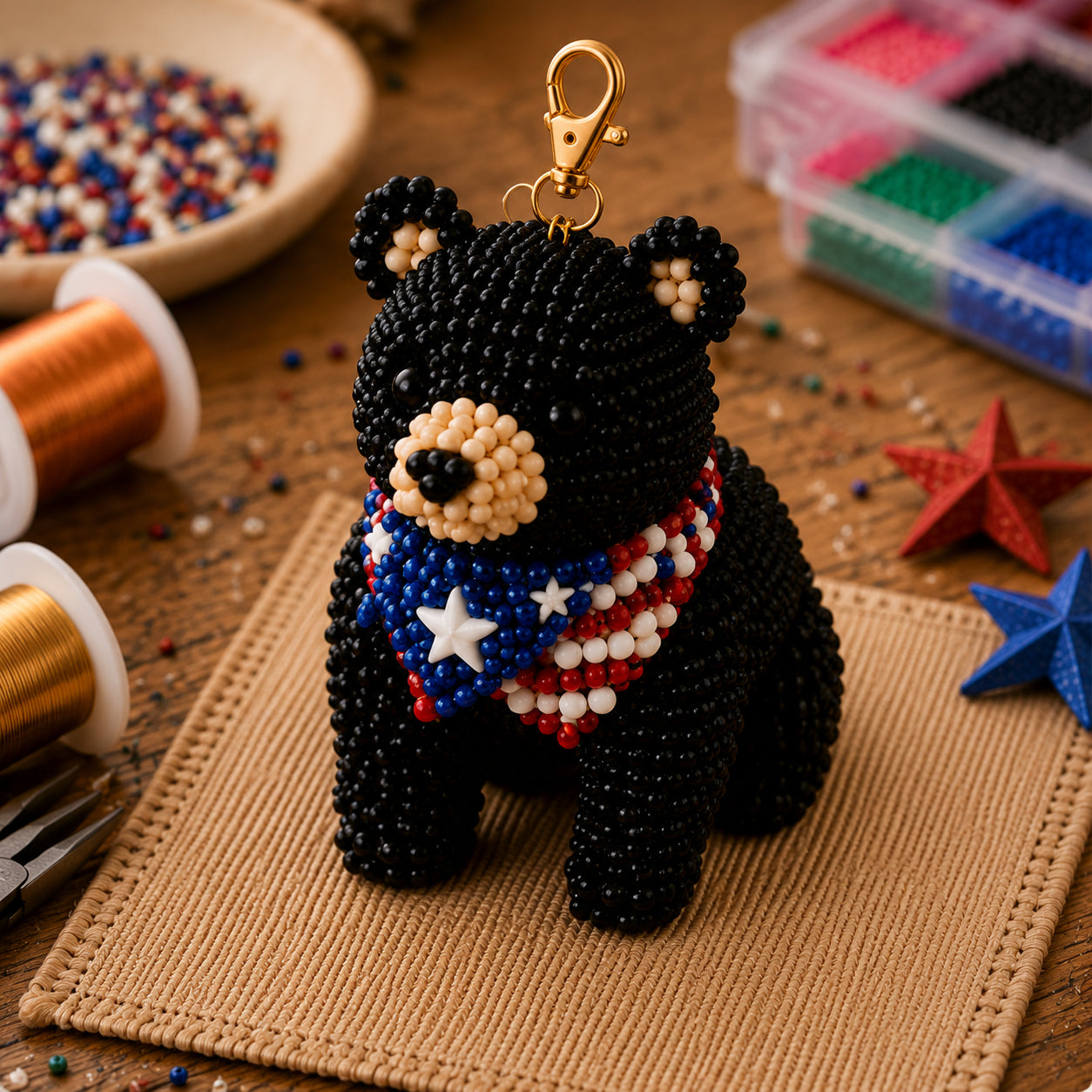 3D DIY Animal Beading Kit Pendant