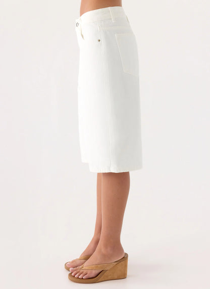 Orleans Denim Jorts - White