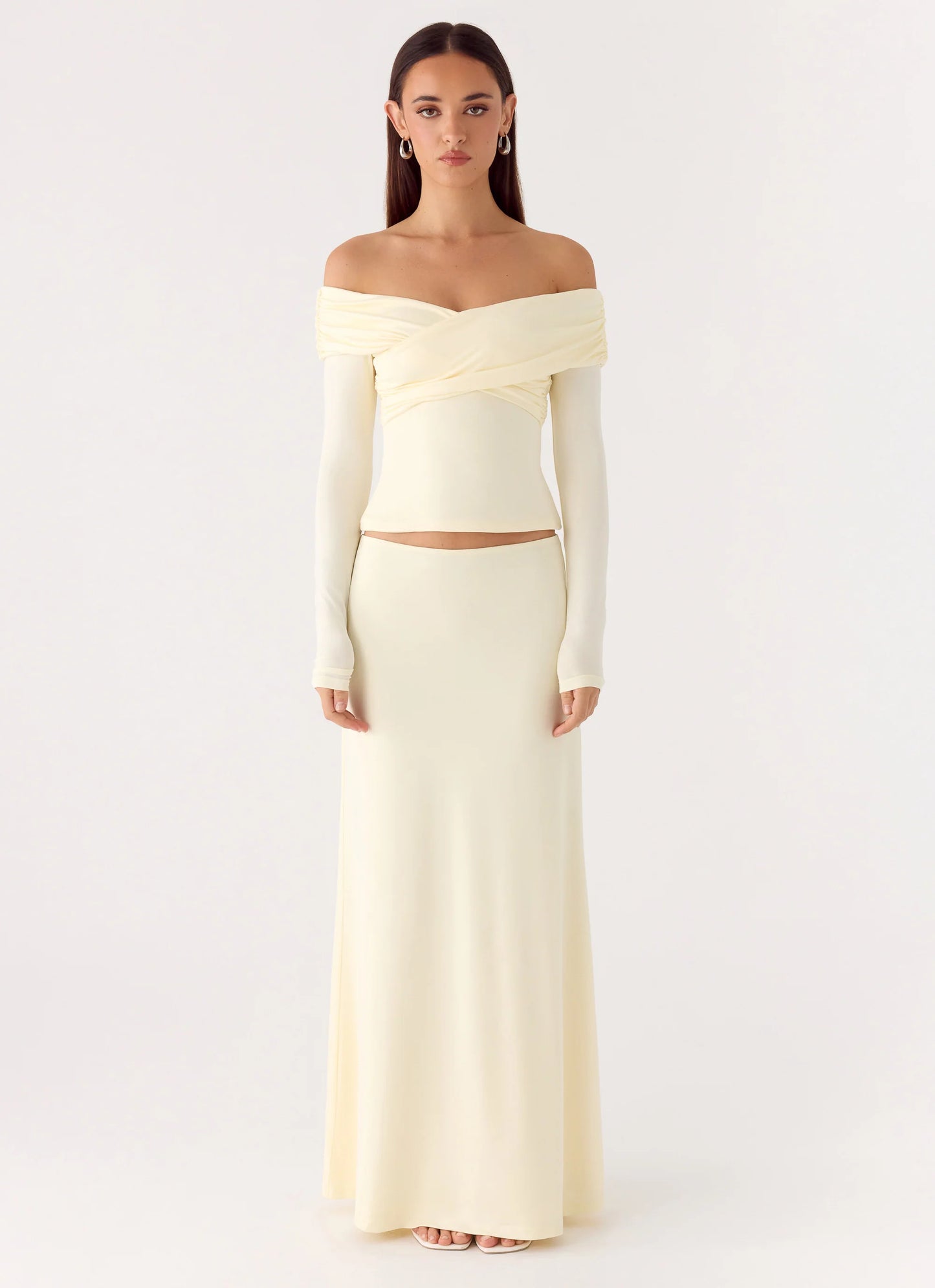 Like A Flower Maxi Skirt - Lemon Yellow