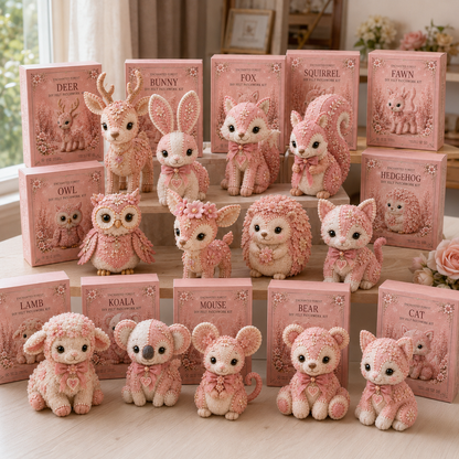 💗Pink Woodland Friends DIY Felt Sewing Kit – Make Your Own Cute Animal