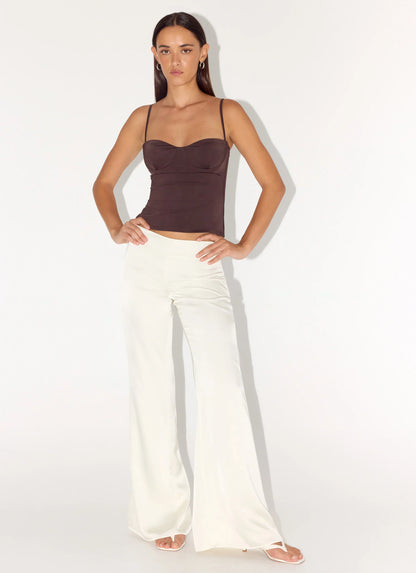 Elmah Low Rise Pants - White