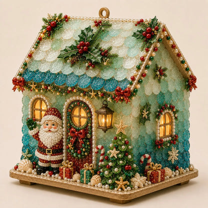 🏡DIY Glowing Coastal Glass-Style Christmas Cottage Kit Collection 💕