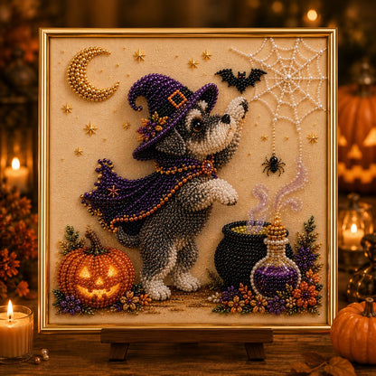🧘Relaxing & Beginner-Friendly -💎DIY Halloween Puppy Pearl Painting Kit🐶