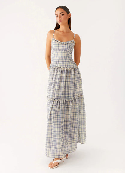 Hermie Midi Dress - Check