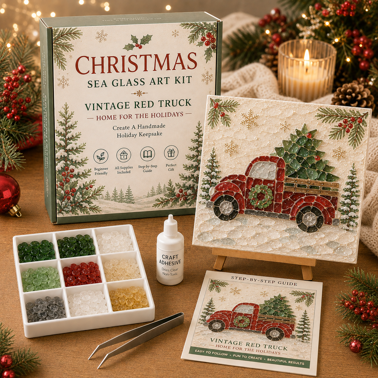 Christmas Sea Glass Art Kit Collection 🎄✨