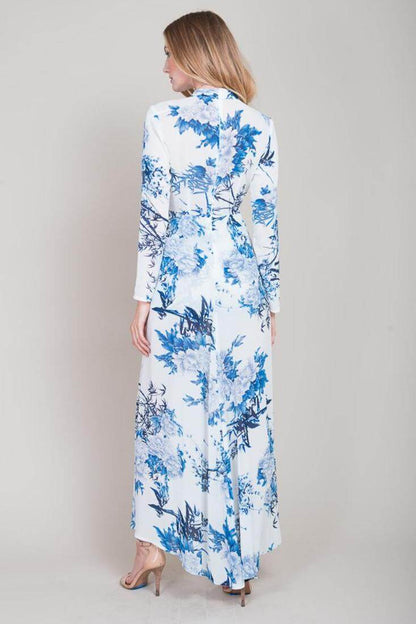 Estella Floral Maxi Romper Blue