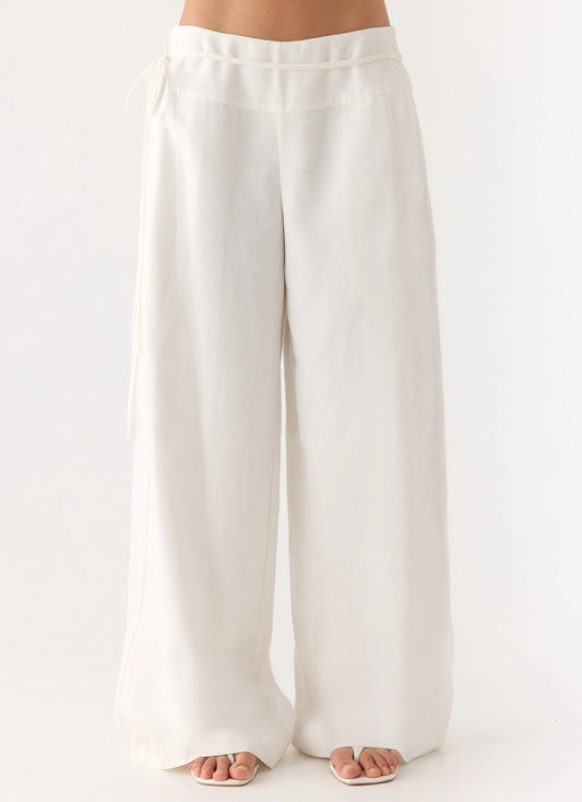 Isobel Linen Pants - White