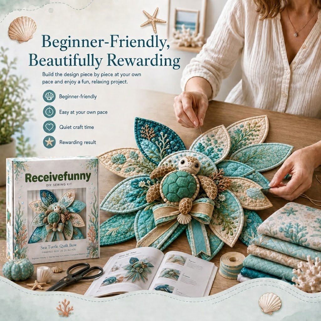 🧵🌊 Turn a few pieces of fabric into a BIG piece of coastal magic! 🐚💙