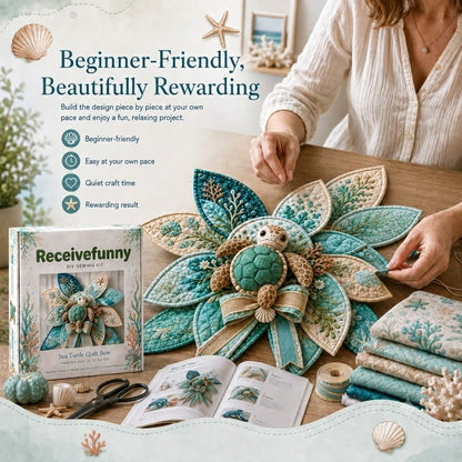 🧵🌊 Turn a few pieces of fabric into a BIG piece of coastal magic! 🐚💙