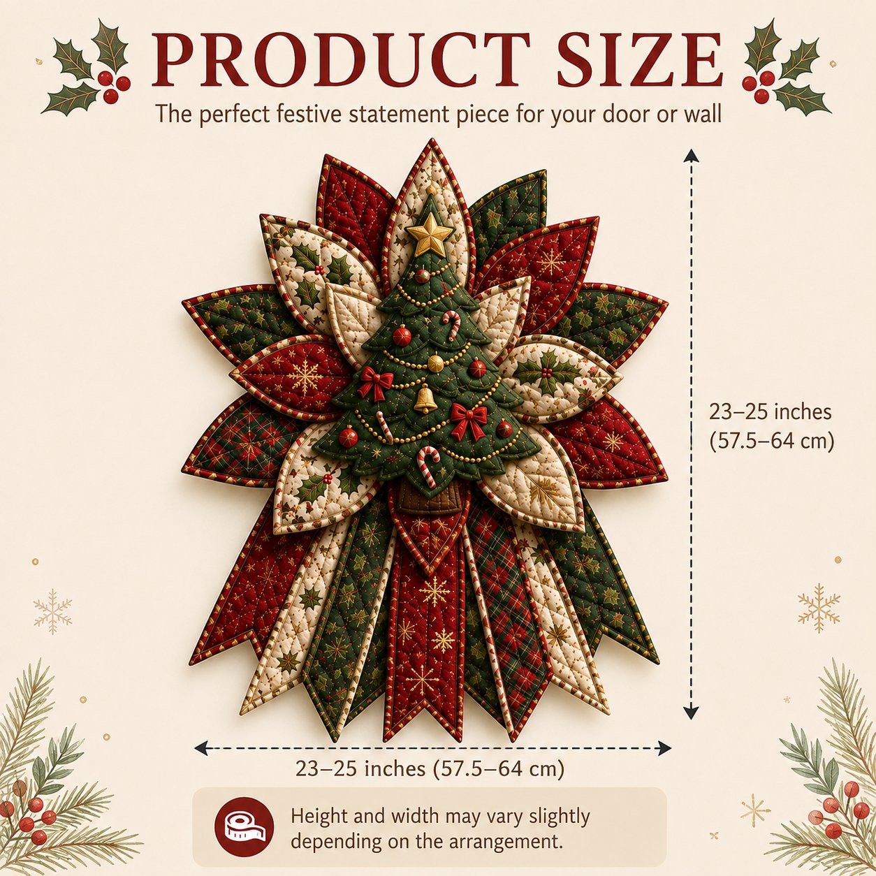 🎉🎄 Festive Quilted Christmas Door Hanging DIY Sewing Kit