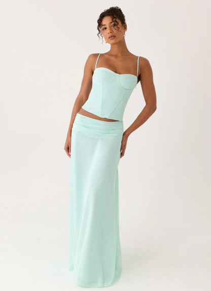 Tayana Corset Top - Pistachio