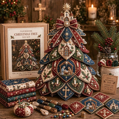 ✝️Religious-Themed Beaded & Quilted Christmas Tree DIY Kit