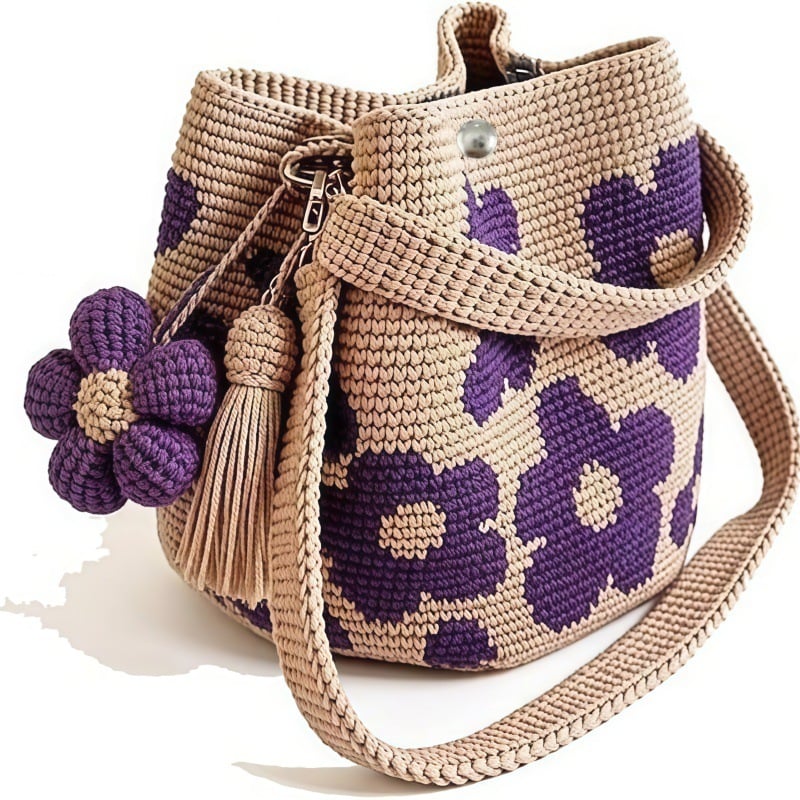 Handmade Floral Crochet Tote Bag – A Little Bag Made With Love