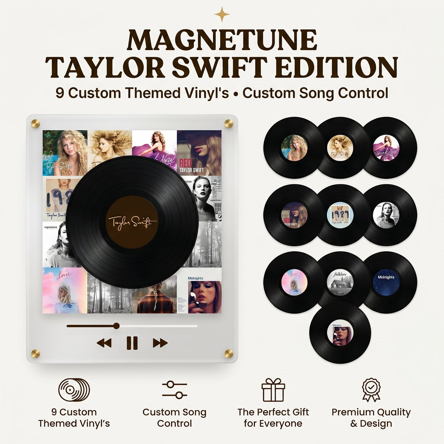⏳Last Chance to Save • Limited Inventory!🎵 Iconic Pop Star NFC Fridge Magnet Music Player | Retro Vinyl Style Decor