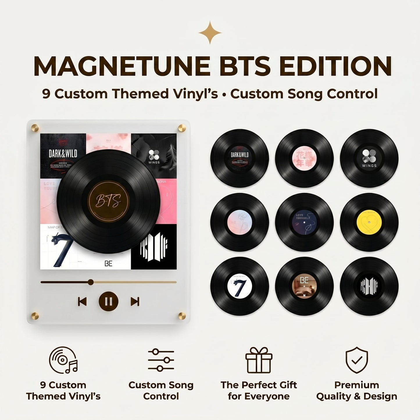 ⏳Last Chance to Save • Limited Inventory!🎵 Iconic Pop Star NFC Fridge Magnet Music Player | Retro Vinyl Style Decor