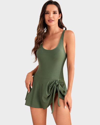 👙Summer Hot Sale 49% OFF💕Buy 2 Get 5% Off 💃Women's One Piece Tummy Control Tie Knot Swimsuit