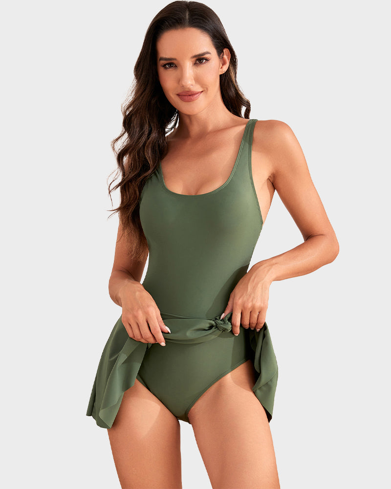 🔥LAST DAY SALE - ONLY £12.99!!⚡50K+ SOLD!👙Women's One Piece Tummy Control Tie Knot Swimsuit