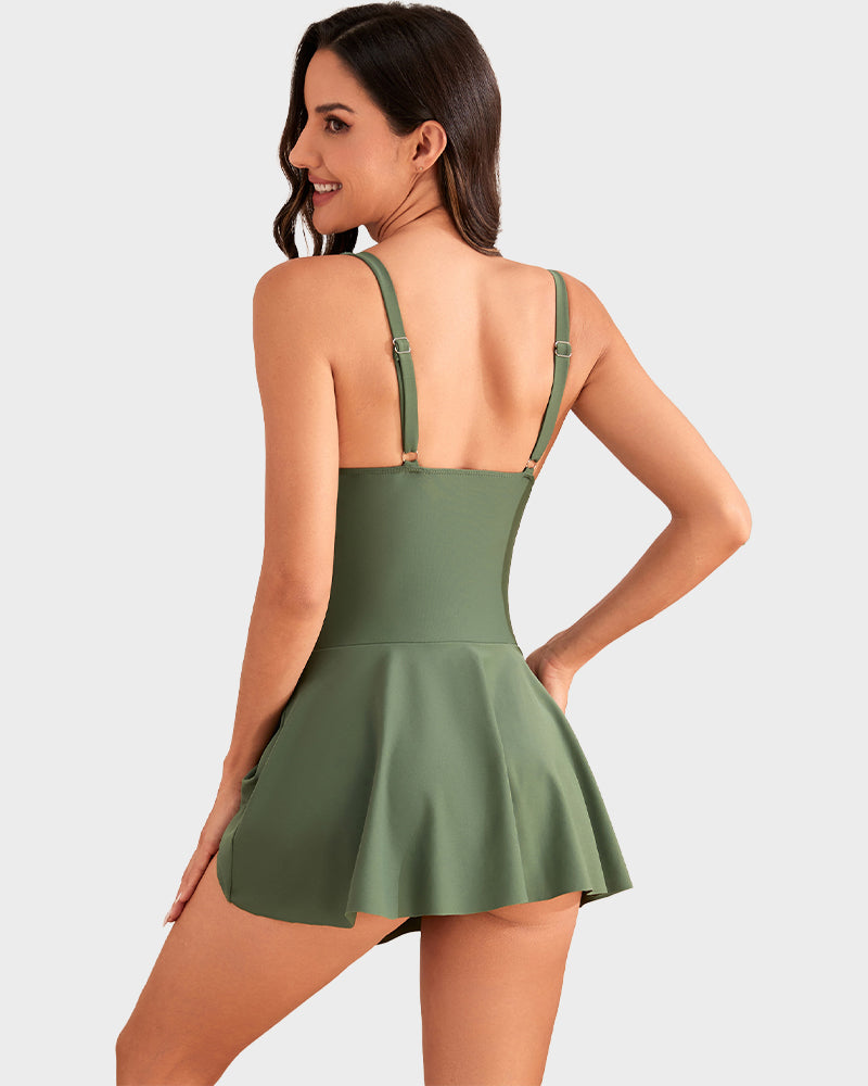 👙Summer Hot Sale 49% OFF💕Buy 2 Get 5% Off 💃Women's One Piece Tummy Control Tie Knot Swimsuit