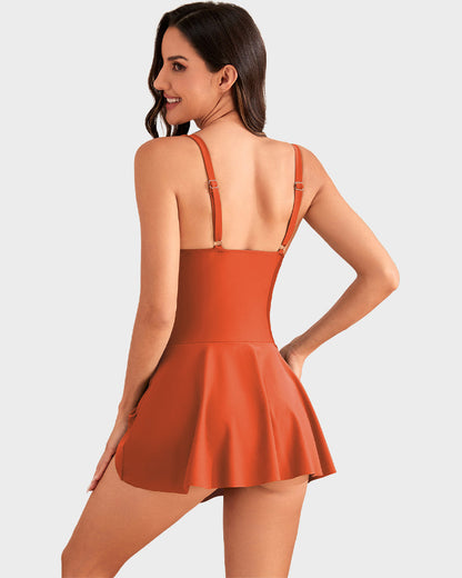 🩱Summer Hot Sale 50% OFF💃Women's One Piece Tummy Control Tie Knot Swimsuit 4