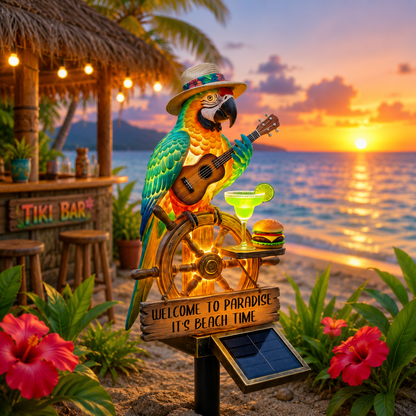 🌴Powered Parrot Garden Light- "Welcome to Paradise"