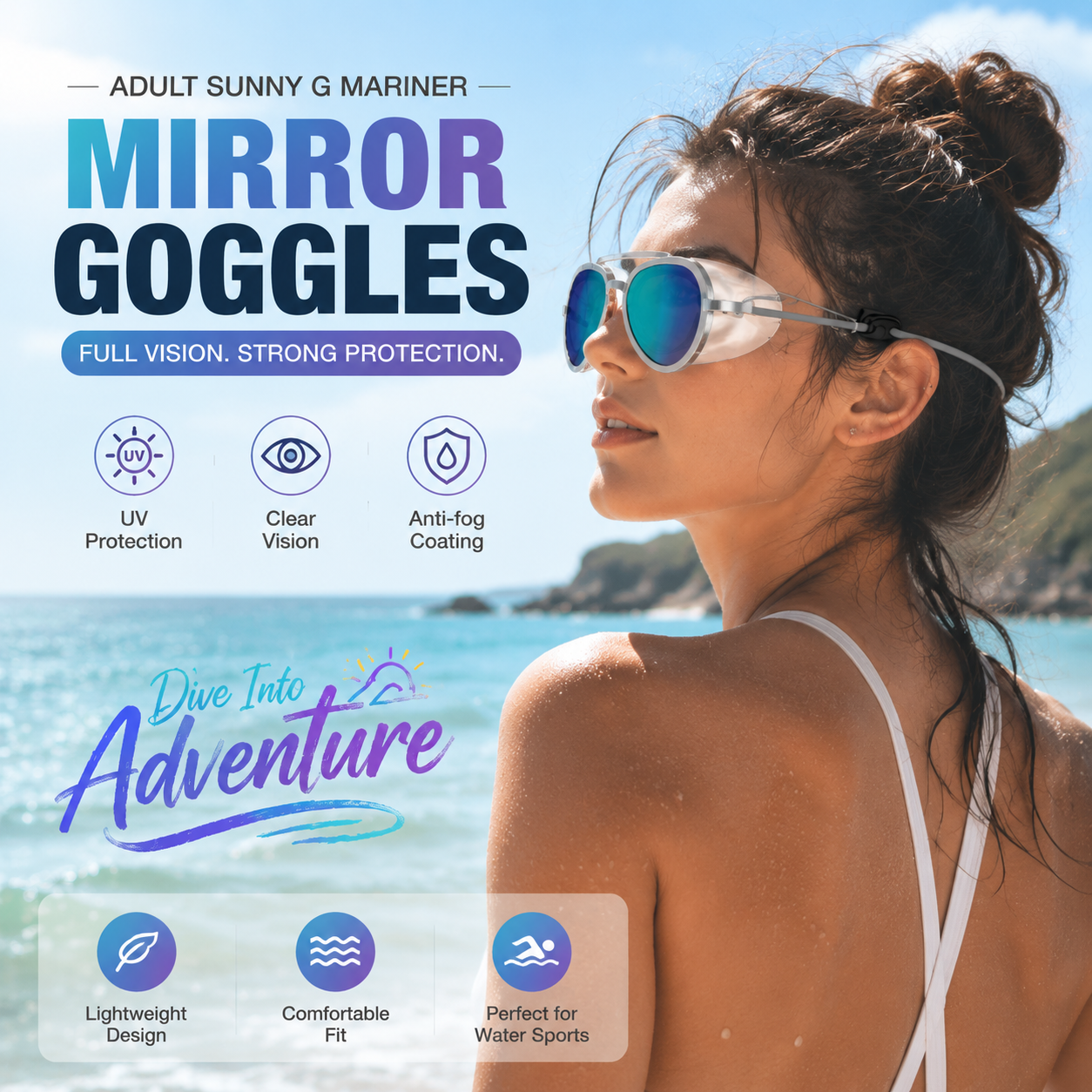 🏊‍♂️Adult Sunny G Mariner Mirror Goggles