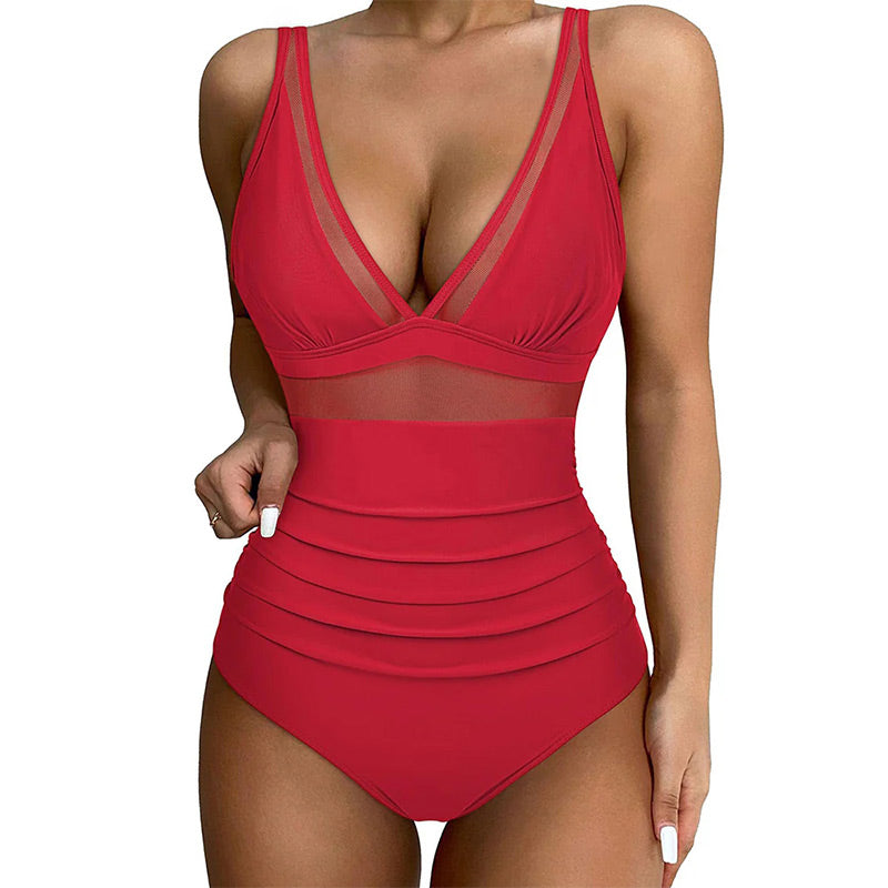 😍🌷 Meet Summer 50% OFF🏝️Mesh Tummy Control Swimsuit