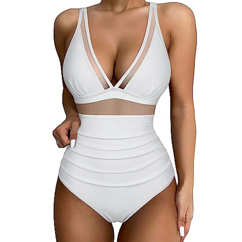 😍🌷 Meet Summer 50% OFF🏝️Mesh Tummy Control Swimsuit