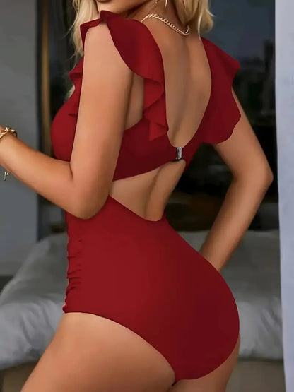 🎁LIMITED HOT SALE 50% OFF💥Buy 2 Get 5% Off👗Sexy ruffled one-piece swimsuit