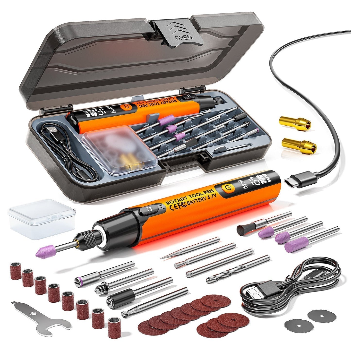 🛠️39-Piece USB Electric Grinding & Polishing Tool Set