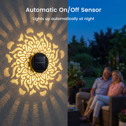 🔥Solar Mandala Light – Stunning Pattern Projection, IP65 Waterproof Auto On/Off 🌿